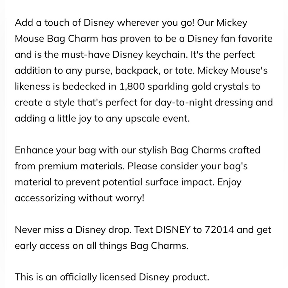 Baublebar Mickey Mouse Bag Charm - Picture 11 of 11